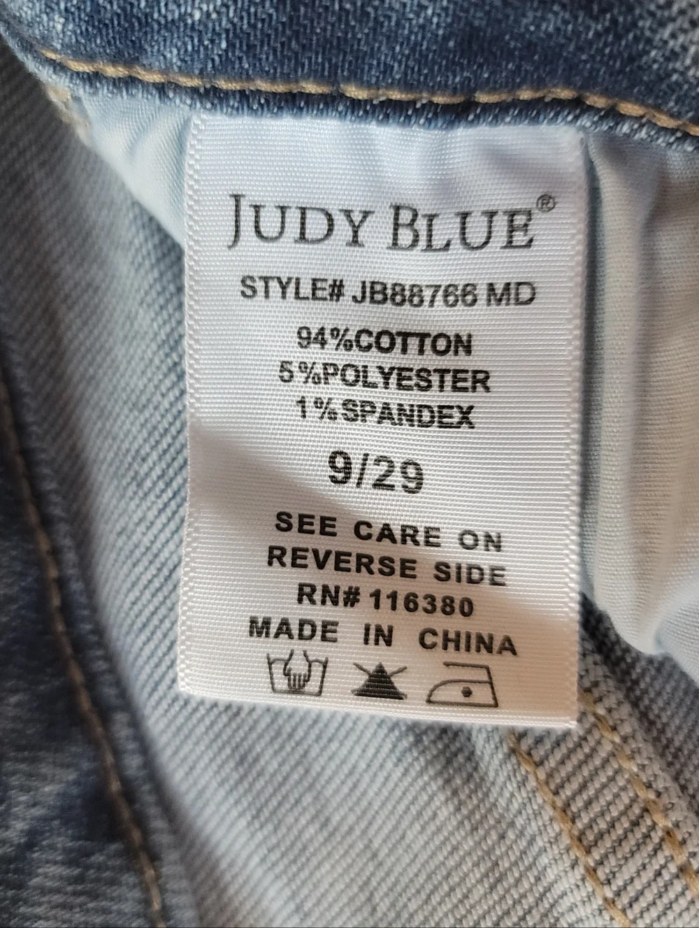 EUC JUDY BLUE Joy High Rise Side Seam Retro Wide Leg Medium Wash Jeans Size 9/29 - Picture 6 of 16